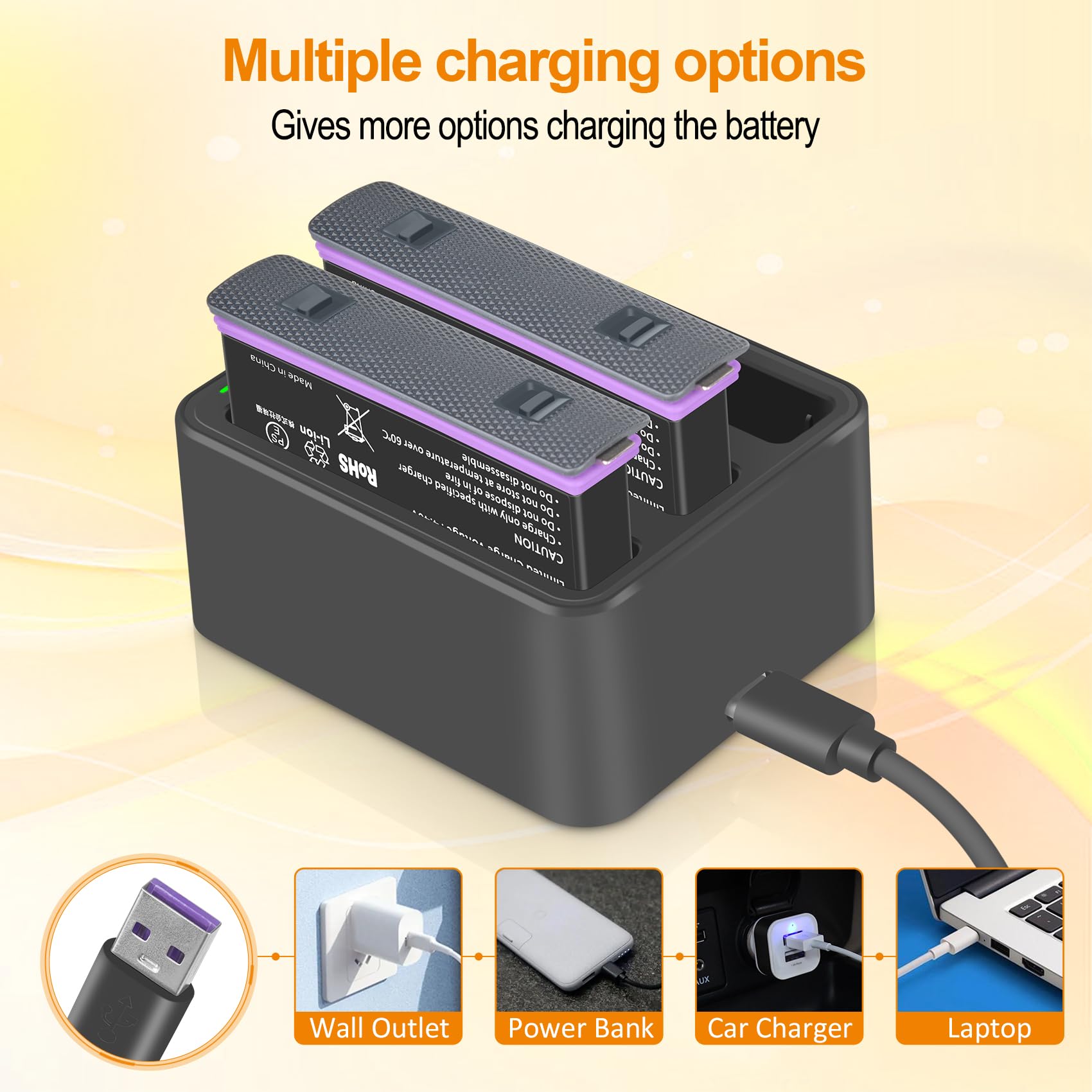 Amazon.com: JHTC X4 Battery 2 Packs 2500mAh and X4 Battery Charger